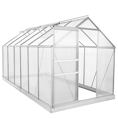 Zelsius Aluminium Gewächshaus für den Garten | inklusive Fundament | 380 x 190 cm | 6 mm Platten | Vielseitig nutzbar als Treibhaus, Tomatenhaus, Frühbeet und Pflanzenhaus Zelsius Aluminium Gewächshaus für den Garten | inklusive Fundament | 380 x 190 cm | 6 mm Platten | Vielseitig nutzbar als Treibhaus, Tomatenhaus, Frühbeet und Pflanzenhaus