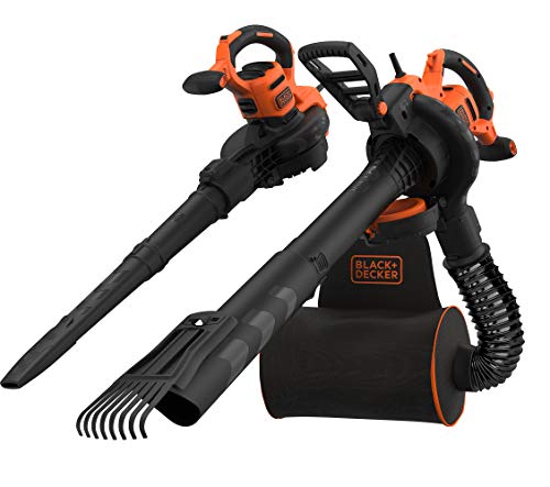 Black+Decker 3-in-1 Elektro-Laubsauger/Laubbläser BEBLV301 (3.000 Watt, mit Häcksler + aufsteckbarem Laubrechen, 72l Fangsack-Rucksack - hohe Blasgeschwindigkeit & verstellbare Saugleistung) Black+Decker 3-in-1 Elektro-Laubsauger/Laubbläser BEBLV301 (3.000 Watt, mit Häcksler + aufsteckbarem Laubrechen, 72l Fangsack-Rucksack - hohe Blasgeschwindigkeit & verstellbare Saugleistung)