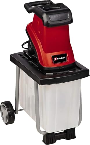 Einhell Elektro-Messerhäcksler GC-KS 2540 CB (2.500 W, max. 40 mm Aststärke, 2 Wendemesser aus Stahl, 55 L Fangbox, Transportgriff, Stopfer)