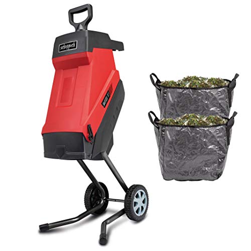 Scheppach GS55 Elektro Gartenhäcksler 2in1 Häcksler mit Fahrvorrichtung | 2400W Leistung | Schnittstärke 45mm | 45L Fangsack | 2 Messer | Selbsteinzug | inkl. 2X Fangsack & Nachstopfer Scheppach GS55 Elektro Gartenhäcksler 2in1 Häcksler mit Fahrvorrichtung | 2400W Leistung | Schnittstärke 45mm | 45L Fangsack | 2 Messer | Selbsteinzug | inkl. 2X Fangsack & Nachstopfer