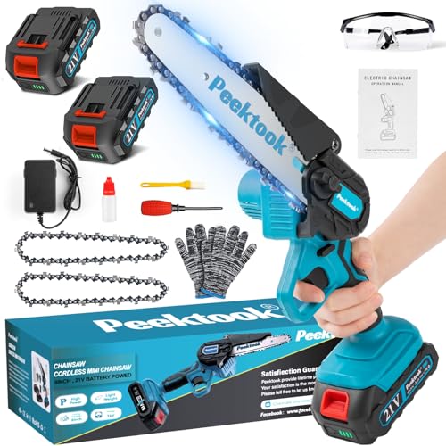 Mini Kettensäge mit Akku, 6 Zoll Akku kettensäge mit 1000W Bürstenloser Motor und 4000mAh Akkus, Mit 2 Ketten und Sicherheitsverriegelung, Handkettensäge Akku für Gartenscheren Astschere Holzschneiden Mini Kettensäge mit Akku, 6 Zoll Akku kettensäge mit 1000W Bürstenloser Motor und 4000mAh Akkus, Mit 2 Ketten und Sicherheitsverriegelung, Handkettensäge Akku für Gartenscheren Astschere Holzschneiden