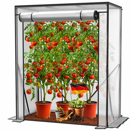 KESSER® Premium Tomatengewächshaus Foliengewächshaus, Gewächshaus klein, Tomatenhaus, Treibhaus mit Tür zum Aufrollen - 100 x 50 x 150 cm Frühbeet, Gemüse, Blumen, Obst, Inkl. Montagezubehör, Garten KESSER® Premium Tomatengewächshaus Foliengewächshaus, Gewächshaus klein, Tomatenhaus, Treibhaus mit Tür zum Aufrollen - 100 x 50 x 150 cm Frühbeet, Gemüse, Blumen, Obst, Inkl. Montagezubehör, Garten