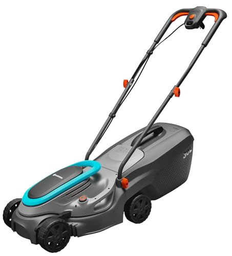 Gardena Elektro-Rasenmäher PowerMax 32/1200 G2: Mäher bis 300 m², 1200 W Leistung, 32 cm Schnittbreite, 30 l Fangvolumen, 35 bis 65 mm Schnitthöhe, ErgoTec Griff, zusammenklappbar (14633-20) Gardena Elektro-Rasenmäher PowerMax 32/1200 G2: Mäher bis 300 m², 1200 W Leistung, 32 cm Schnittbreite, 30 l Fangvolumen, 35 bis 65 mm Schnitthöhe, ErgoTec Griff, zusammenklappbar (14633-20)