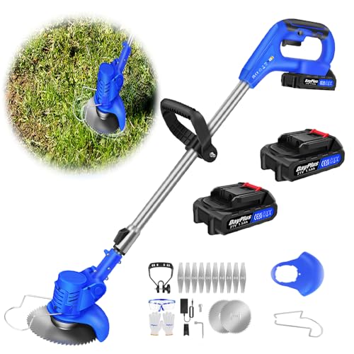 Akku Rasentrimmer mit Akku 21V Freischneider mit 2 Batterien, Akku Motorsense & Rasentrimmer Rasen mit Metall Messer, Akku Freischneider Elektrischer Elektro Trimmer Gartenkantenfräser für Garden Akku Rasentrimmer mit Akku 21V Freischneider mit 2 Batterien, Akku Motorsense & Rasentrimmer Rasen mit Metall Messer, Akku Freischneider Elektrischer Elektro Trimmer Gartenkantenfräser für Garden