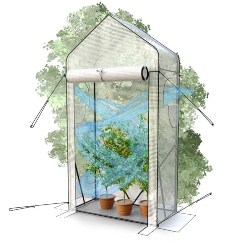 Heimfleiss® Tomatengewächshaus für Balkon & Garten | Tomaten Gewächshaus klein | Foliengewächshaus Winterfest | Tomatenhaus Pflanzenzelt aus Folie & Metallgestell | Anzuchthaus Balkongewächshaus Heimfleiss® Tomatengewächshaus für Balkon & Garten | Tomaten Gewächshaus klein | Foliengewächshaus Winterfest | Tomatenhaus Pflanzenzelt aus Folie & Metallgestell | Anzuchthaus Balkongewächshaus